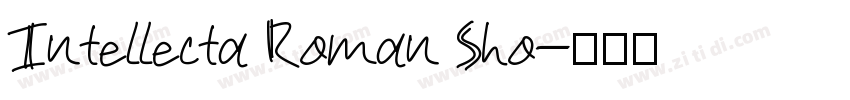 Intellecta Roman Sho字体转换
